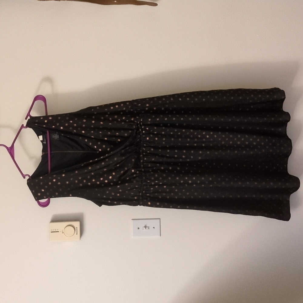 14/16 Lane Bryant Black & Bronze Cocktail Dress